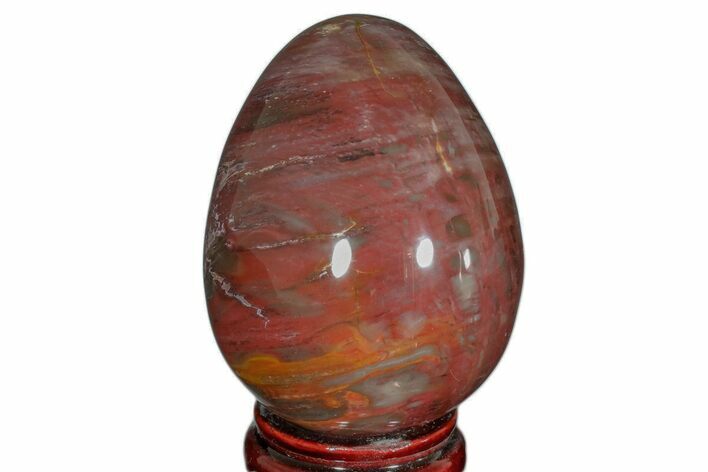 Colorful, Polished Petrified Wood Egg - Madagascar #172516